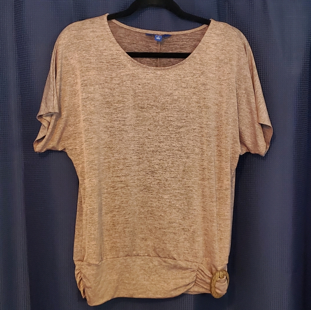 Rose Gold Apt. 9 Banded Hem Dolman Top